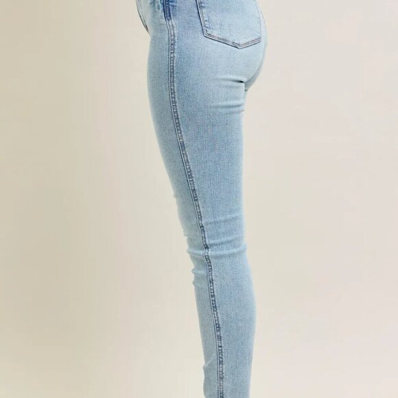 Judy Blue Full Size Mr Tummy Control Vintage Wash Skinny Jeans Plus Size - Picture 6 of 9